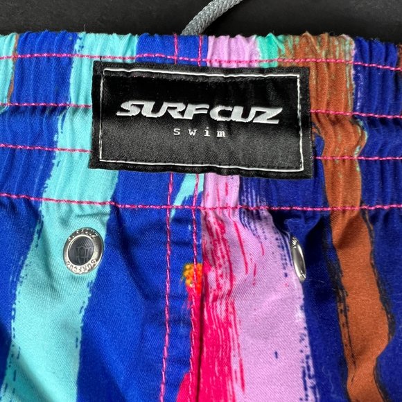 Surf Cuz Swim Shorts Men's Extra Extra Large Colorful Swimming Trunks - Picture 9 of 16